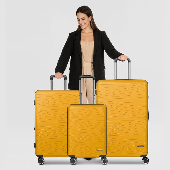 Franky Dallas 3.0 4-wheel suitcase set 3-piece with expansion fold