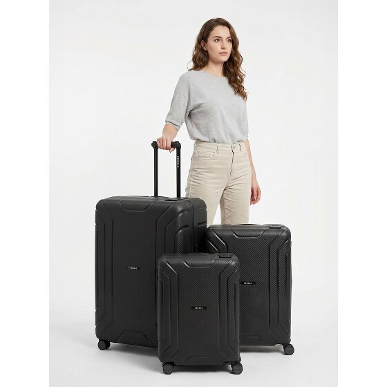 Redolz Essentials 15 4-wheel suitcase set 3-piece with three-point closure