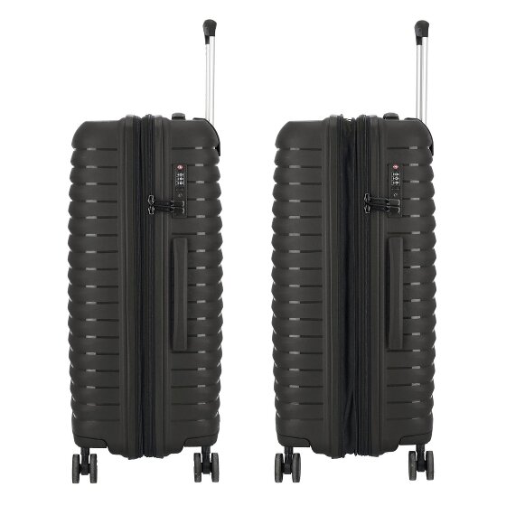 d&n Travel Line 4500 4 wheels Suitcase set 3-piece with expansion pleat