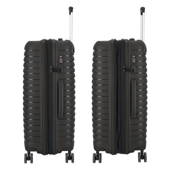 d&n Travel Line 4500 4 wheels Suitcase set 3-piece with expansion pleat