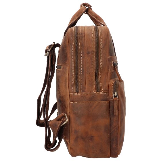 Greenburry Vintage backpack leather 38 cm laptop compartment