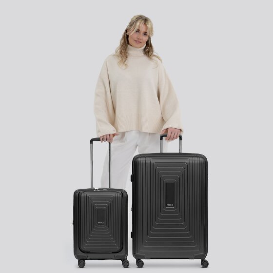 Redolz Essentials 14 4-wheel suitcase set 2 pcs. laptop compartment with expansion fold