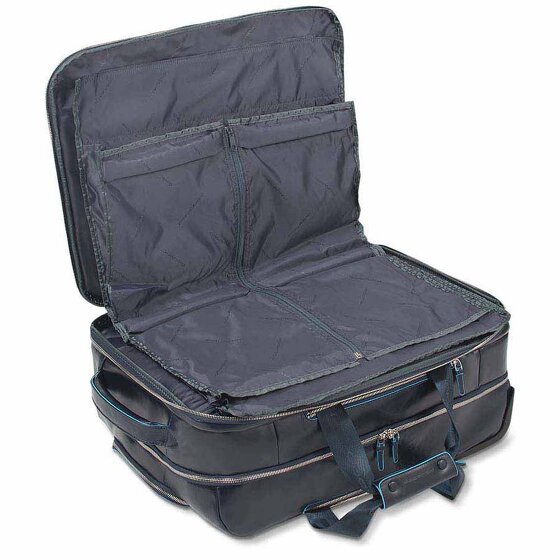 Piquadro Blue Square 2 Roll Business Trolley Leather 51 cm Laptop compartment