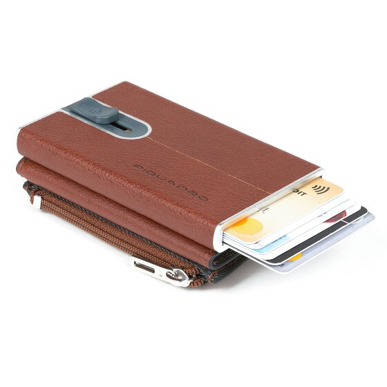 Piquadro Black Square credit card case leather 6 cm