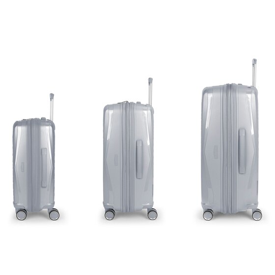 Gabol Queens 4 wheels Suitcase set 3-piece with expansion pleat