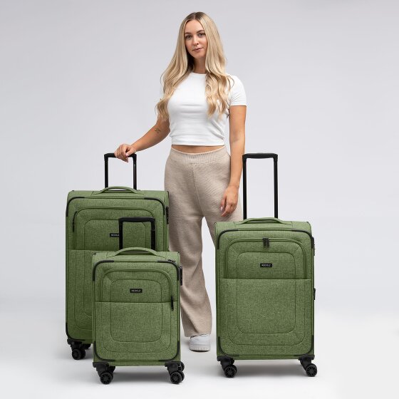 Redolz Essentials 12 THREE SET 4 wheels Suitcase set 3-piece with expansion pleat
