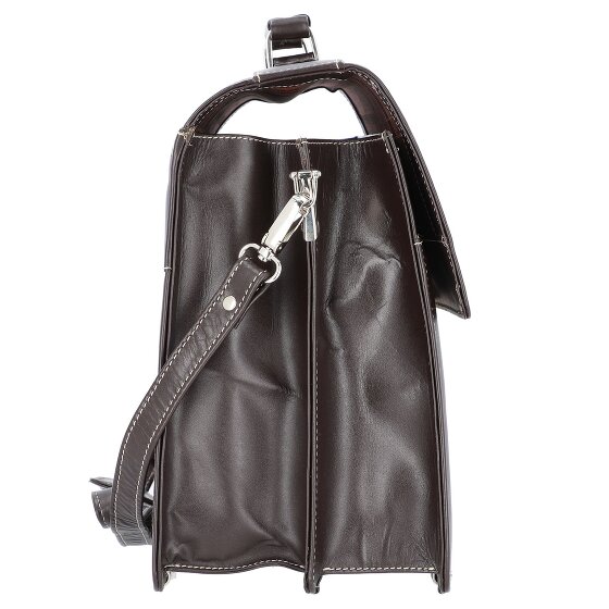 Alassio Monaco briefcase leather 38 cm laptop compartment