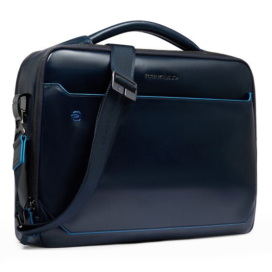 Piquadro Blue Square Briefcase Leather 39 cm Laptop compartment