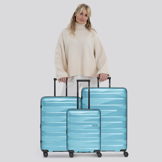 Bergpfeil Travel 4-wheel suitcase set, 3-piece, with stretch fold