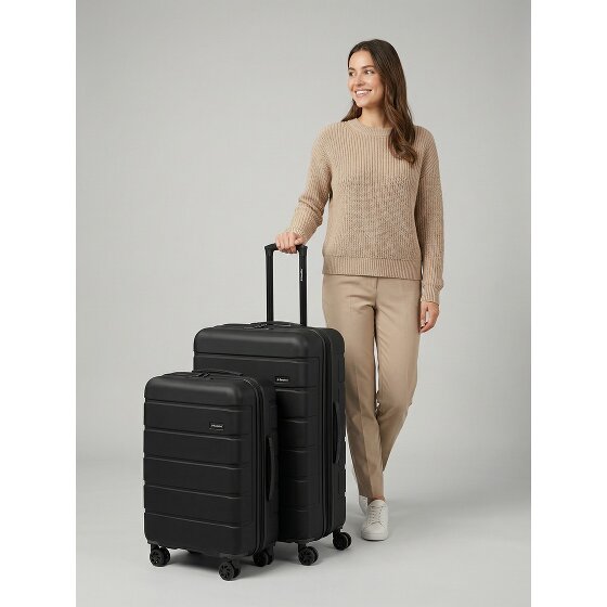 Saxoline Miami 4 wheels Suitcase set 2-piece with expansion pleat