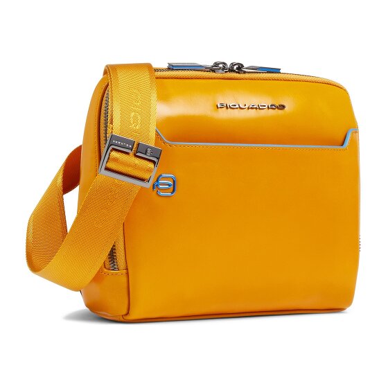 Piquadro Blue Square Shoulder bag Leather 21 cm