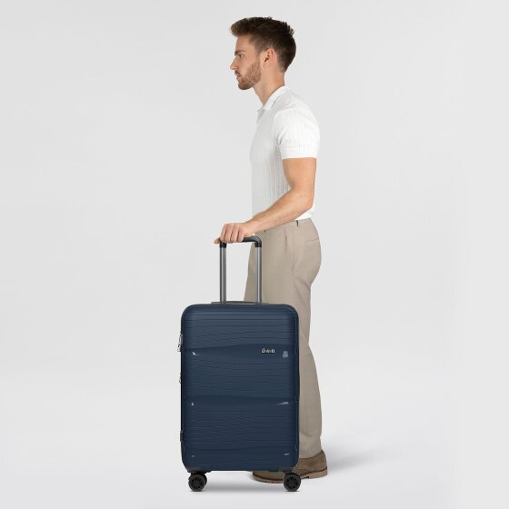 d&n Travel Line 4300-Plus 4 wheels Trolley M 65 cm with expansion pleat