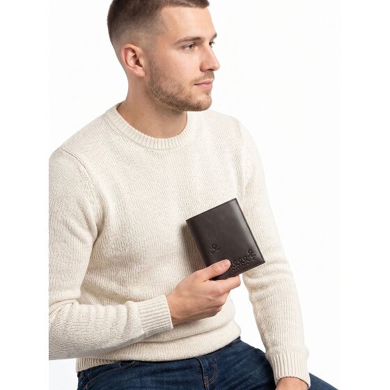 oxmox Leather Wallet RFID protection Genuine Leather 10 cm