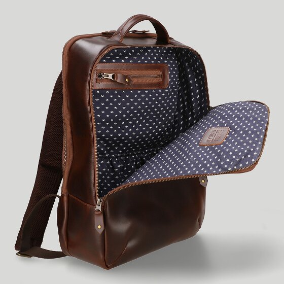 Buckle & Seam Leon backpack leather 41 cm laptop compartment