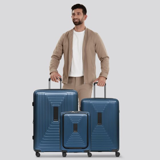 Redolz Essentials 14 4 wheels Suitcase set 3-piece with expansion pleat