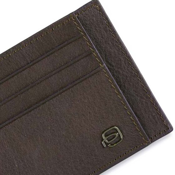 Piquadro Black Square Credit card case Leather 11 cm