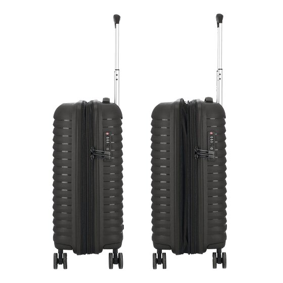 d&n Travel Line 4500 4 wheels Cabin suitcase S 55 cm Expandable