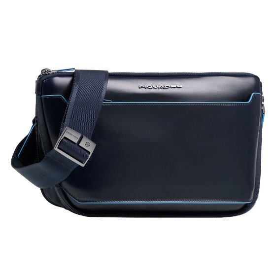 Piquadro Blue Square Shoulder bag Leather 30 cm