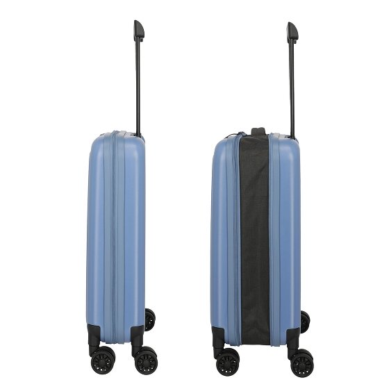 Travelite Basics foldable 4-wheel cabin trolley 55 cm with expansion pleat