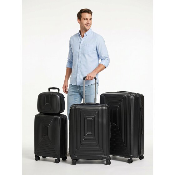 Redolz Essentials 14 4-wheel suitcase set + beauty case 4 pcs. with stretch fold