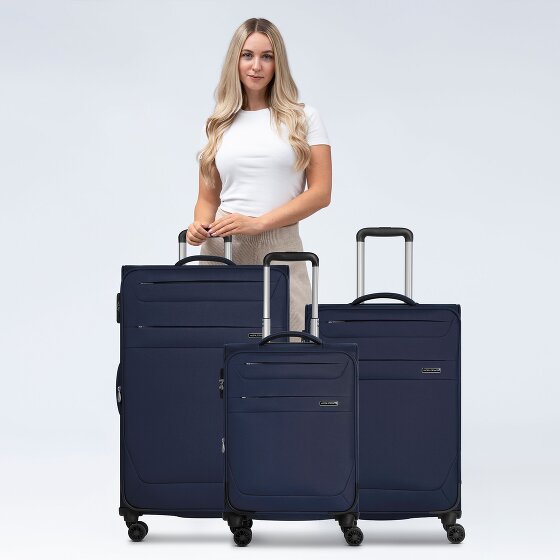 Worldpack Chicago 4 wheels Suitcase set 3-piece with expansion pleat