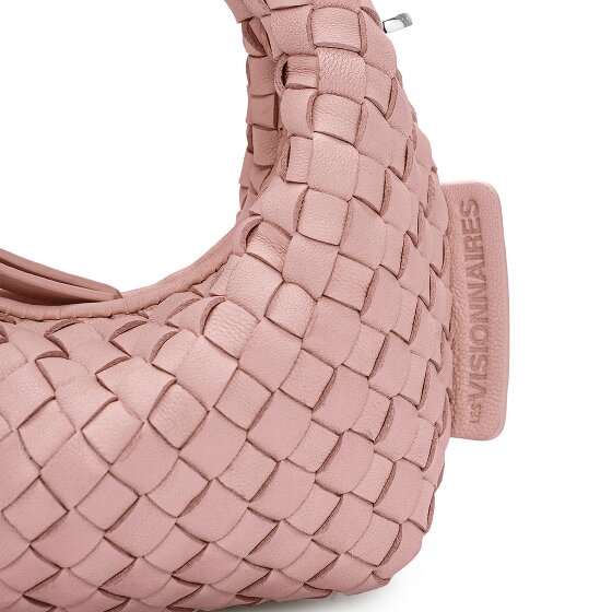 LES VISIONNAIRES Greta Micro weave Handbag Leather 20 cm