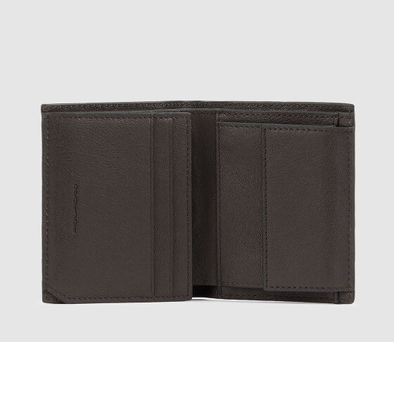 Piquadro Black Square Wallet RFID protection Leather 8.5 cm