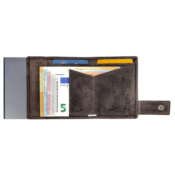 SecWal Credit card case wallet RFID leather 9 cm SecWal Credit card case wallet RFID leather 9 cm