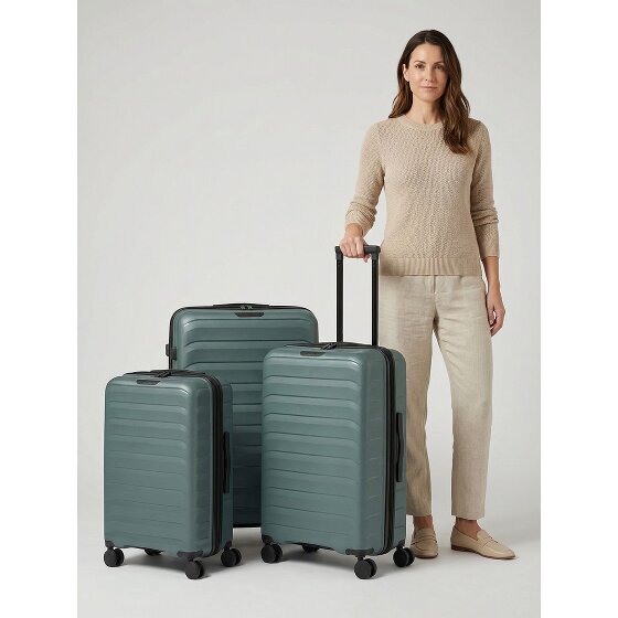 d&n Toronto 4 wheels Suitcase set 3-piece with expansion pleat