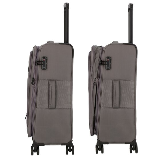 d&n Travel Line 9704 4 wheels Trolley M 68 cm with expansion pleat