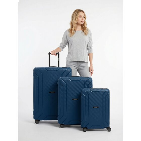 Redolz Essentials 15 4-wheel suitcase set 3-piece with three-point closure