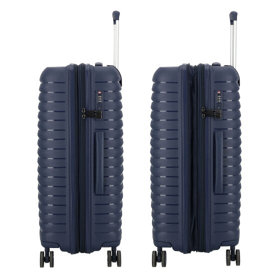 d&n Travel Line 4500 4 wheels Suitcase set 3-piece with expansion pleat