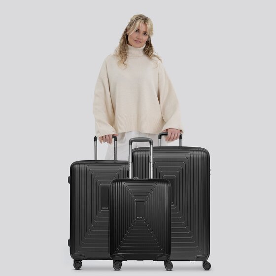 Redolz Essentials 14 4 wheels Suitcase set 3-piece with expansion pleat