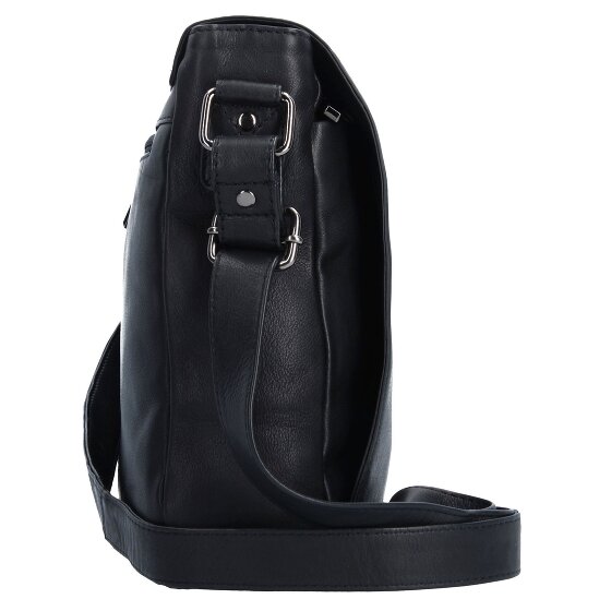Greenland Nature Black Nappa Messenger Leather 38 cm