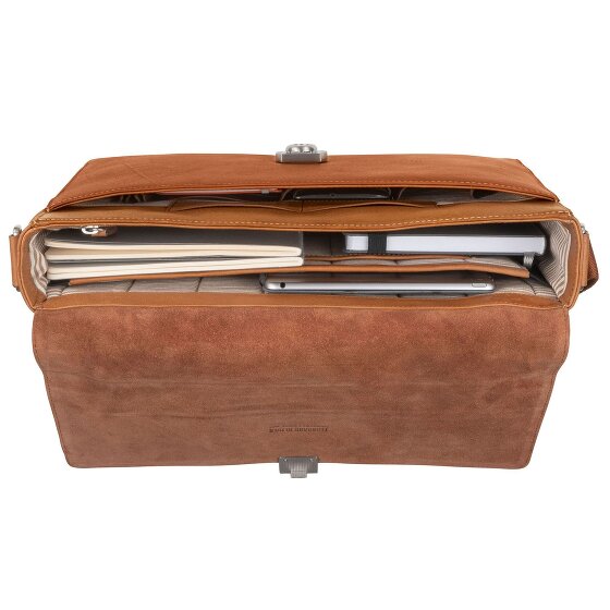 Leonhard Heyden Bergamo Messenger leather 38 cm laptop compartment