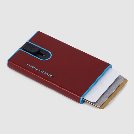 Piquadro Blue Square Credit card case RFID protection Leather 6.5 cm