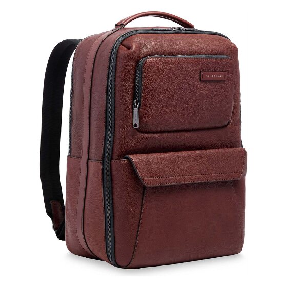 The Bridge Ludovico travel backpack leather 42 cm laptop compartment