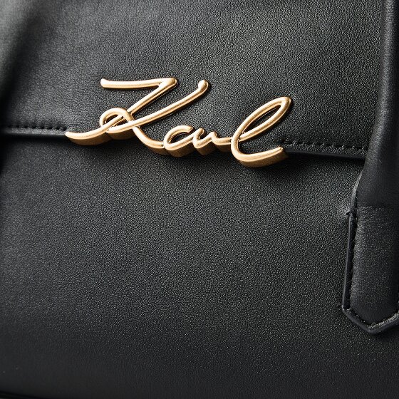 Karl Lagerfeld Signature Shoulder Bag Genuine Leather 37 cm