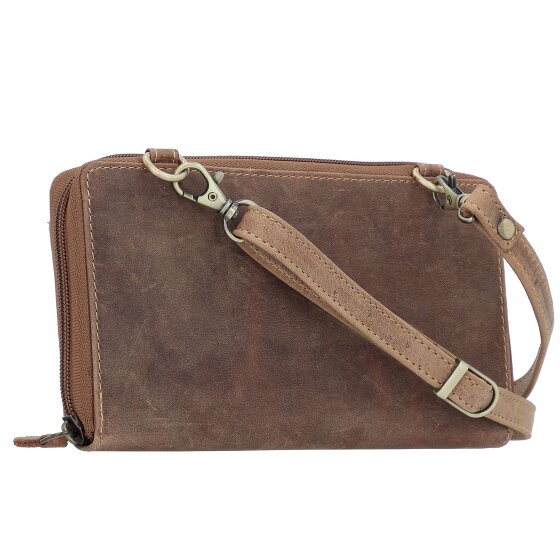 Greenburry Vintage Clutch purse RFID protection Leather 21 cm