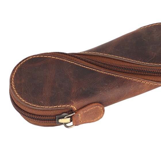 Greenburry Vintage leather glasses case 17 cm