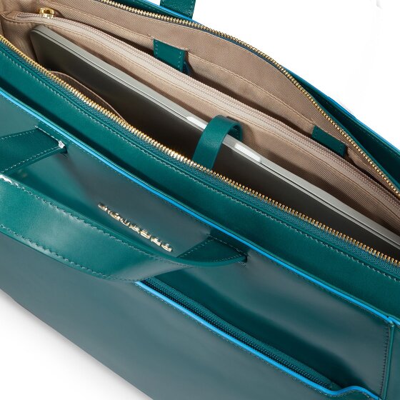 Piquadro Blue Square Shopper Bag Leather 40 cm