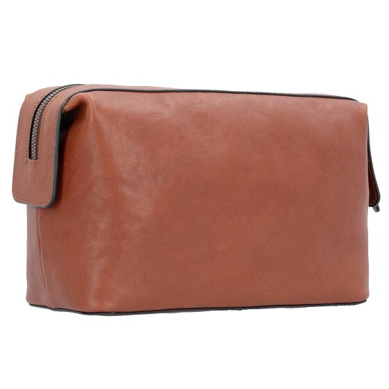 Piquadro Black Square Toiletry bag Genuine Leather 23 cm
