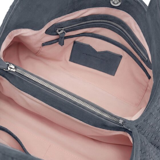 LES VISIONNAIRES Paz Weave Shoulder Bag Genuine Leather 44 cm