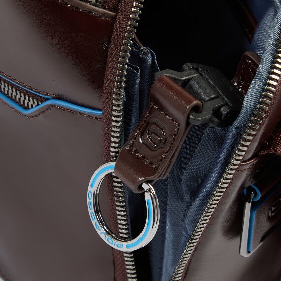 Piquadro Blue Square Shoulder bag Leather 27 cm