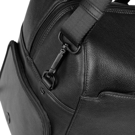 Bugatti Black Weekender travel bag Genuine Leather 50 cm