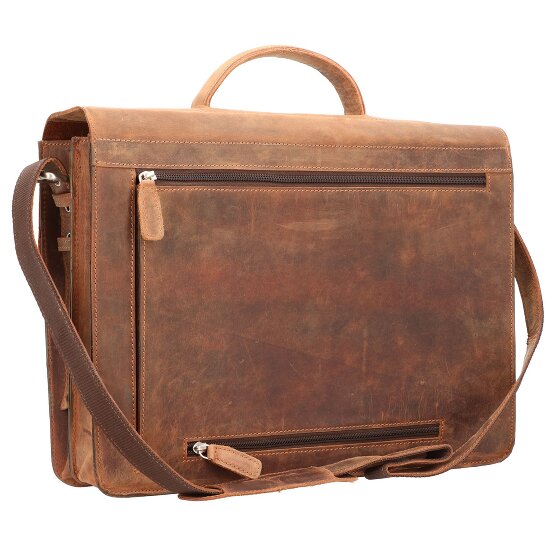 Plevier Retro Darwin Briefcase Leather 41 cm Laptop compartment