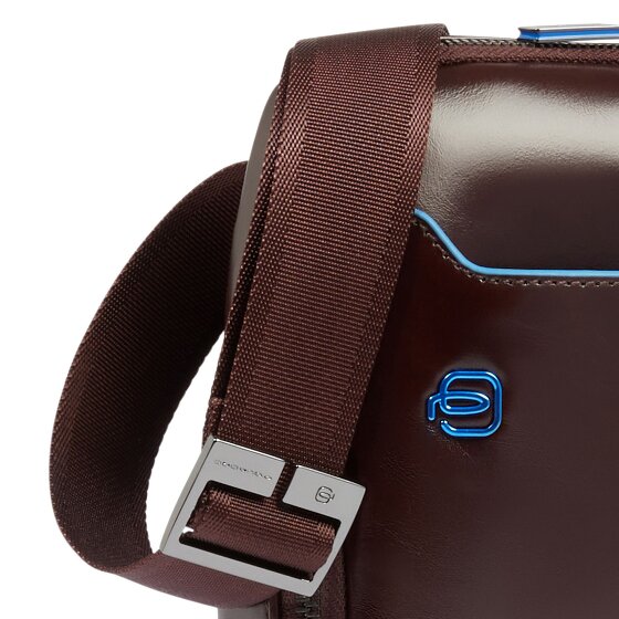 Piquadro Blue Square Shoulder bag Leather 21 cm