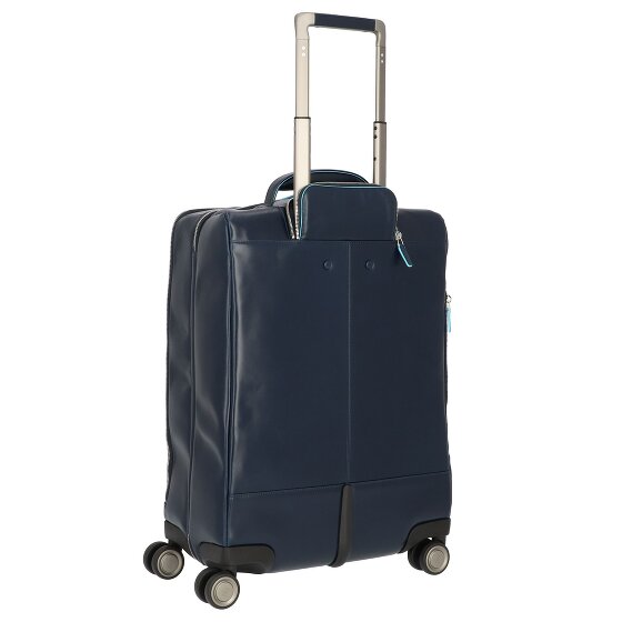 Piquadro Blue Square 4 Roll Cabin Trolley Leather 55 cm Laptop compartment