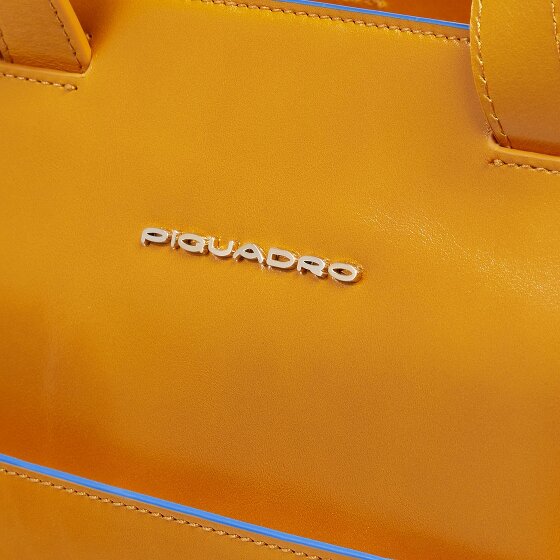 Piquadro Blue Square Shopper Bag Genuine Leather 40 cm