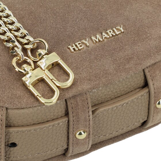 Hey Marly Lifetime Sister Suede Shoulder Bag Genuine Leather 25 cm
